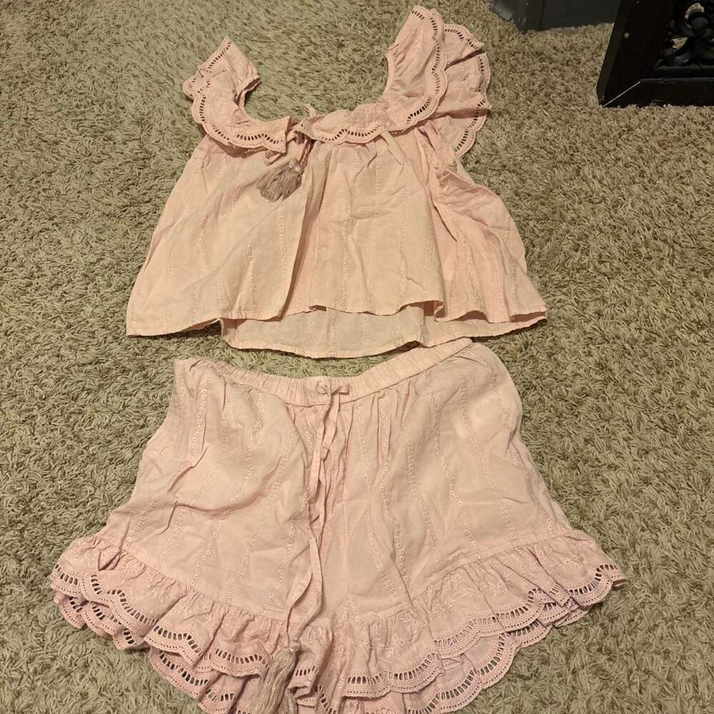 Shabby-chic Women's Pink Pajamas Small